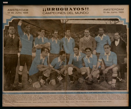 Stamp of Olympics » 1928 Amsterdam » 1928 Olympic Issues of Other Countries Black framed large poster of the Uruguay Olympic Football team
