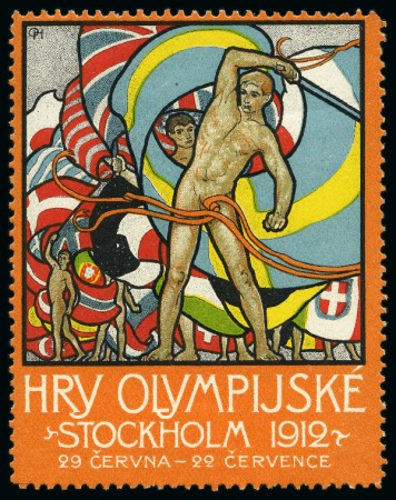 Stamp of Olympics » 1912 Stockholm » Vignettes 1912 Olympics Stockholm vignette in Czech language