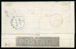 Stamp of Great Britain » 1840 Mulreadys & Caricatures 1840 (Nov 23) 1d Mulready lettersheet, forme 3, stereo A69, sent from London to Oxford cancelled only by a red "Vigo-Lane" receiving office s/l hs