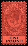 Stamp of Gibraltar 1912-24 Multi CA Accumulation (500+)