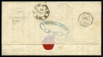 Stamp of Brazil » Postal History 1860 (Sept 30) Entire letter from Bahia to Porto, bearing BRÉSIL/2-2 octagonal date stamp
