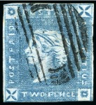 Stamp of Mauritius » 1859 Lapirot Issue » Early Impressions (SG 36-37) 1859 Lapirot 2d. blue, partial plate reconstruction including ten positions, 