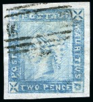 Stamp of Mauritius » 1859 Lapirot Issue » Worn Impressions (SG 39) 1859 Lapirot 2d. intermediate and worn impressions, four examples