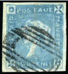 Stamp of Mauritius » 1859 Lapirot Issue 1859 Lapirot 2d. blue, DOUBLE IMPRESSION at top, used