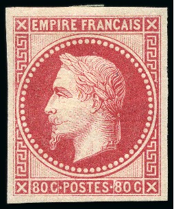 Stamp of France » Empire Lauré 1863-1870 1862-70, Réimpression Rothschild, série quasiment