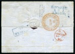 Stamp of Uruguay » Postal History 1860 (June 19). Entire letter from Montevideo to Hannover, 
