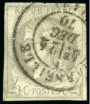 Stamp of France » Emission de Bordeaux 1870 1870, Émission de Bordeaux 4c gris, report 1