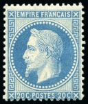 Stamp of France » Empire Lauré 1863-1870 1867, Empire Lauré 10c bistre et 20c bleu