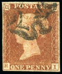 Stamp of Great Britain » 1840 1d Black and 1d Red plates 1a to 11 1840 1d Black pl.9 RI with fine to very good margins, crisp black MC, with matching 1d red BG