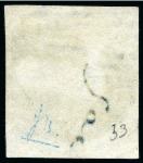 Stamp of Mauritius » 1859 Dardenne Issue (SG 41-44) 1859 Dardenne 2d. blue, position 65, with good even margins, used with neat barred oval