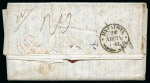 Stamp of Greece » Early Prephilatelic Period 1842 Folded stampless disinfected entire from Athens