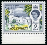 Stamp of Bermuda 1962-68 Architecture Definitives 2d with LILAC OMITTED, mint nh