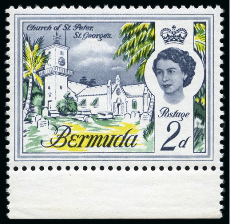 Stamp of Bermuda 1962-68 Architecture Definitives 2d with LILAC OMITTED, mint nh