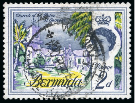 Stamp of Bermuda 1962-68 Architecture Definitives 2d with INVERTED WATERMARK, used