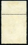 Stamp of Bermuda 1938-53 12s6d Deep Grey & Brownish Orange top marginal with plate number