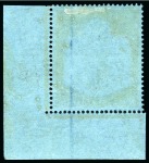 Stamp of Bermuda 1924-32 2s6d Black & Red on deep blue in lower right corner plate number marginal single showing variety "gash in fruit and leaf", used