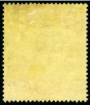 Stamp of Bermuda 1918-22 5s Green & Carmine-Red on pale yellow with variety INVERTED WATERMARK, used