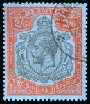 Stamp of Bermuda 1924-32 2s6d Black and Pale Orange-Vermilion on grey-blue, used