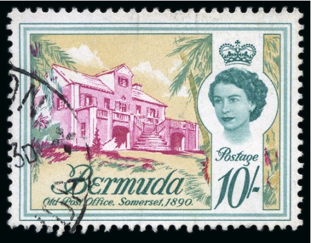 Stamp of Bermuda 192-68 Architecture Definitives 10s with INVERTED WATERMARK variety, used