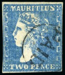 Stamp of Mauritius » 1859 Dardenne Issue (SG 41-44) 1859 Dardenne 2d. group of 35 used examples, mixed condition
