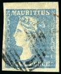 Stamp of Mauritius » 1859 Dardenne Issue (SG 41-44) 1859 Dardenne 2d. group of 12 used examples, mixed condition
