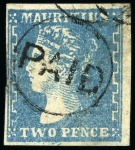 Stamp of Mauritius » 1859 Dardenne Issue (SG 41-44) 1859 Dardenne 2d. group of 12 used examples, mixed condition