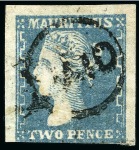 Stamp of Mauritius » 1859 Dardenne Issue (SG 41-44) 1859 Dardenne 2d. group of 12 used examples, mixed condition