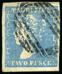 Stamp of Mauritius » 1859 Dardenne Issue (SG 41-44) 1859 Dardenne 2d. group of 12 used examples, mixed condition
