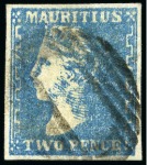 Stamp of Mauritius » 1859 Dardenne Issue (SG 41-44) 1859 Dardenne 2d. group of 12 used examples, mixed condition