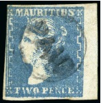 Stamp of Mauritius » 1859 Dardenne Issue (SG 41-44) 1859 Dardenne 2d. group of 12 used examples, mixed condition
