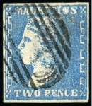 Stamp of Mauritius » 1859 Dardenne Issue (SG 41-44) 1859 Dardenne 2d. group of 12 used examples, mixed condition