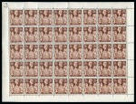 Stamp of Great Britain » King George VI 1939-48 High Values 2s6d brown in mint nh complete sheet of 40