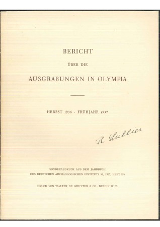 Stamp of Olympics » Ancient Olympia & Pre-Olympics "Report on the Excavations in Olympia" book