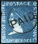 Stamp of Mauritius » 1859 Sherwin Issue (SG 40) 1859 Sherwin 2d. deep blue, position 12, used