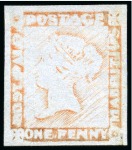 Stamp of Mauritius » 1848-59 Post Paid Issue » Worn Impressions (SG 16-22) THE UNIQUE FERRARY & BURRUS UNUSED PLATE RECONSTRUCTION OF THE 1848-59 ONE PENNY 