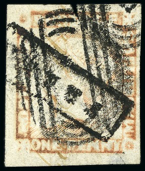 Stamp of Mauritius » 1848-59 Post Paid Issue » Worn Impressions (SG 16-22) 1857-59 Post Paid 1d. red, position 5, used