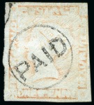 Stamp of Mauritius » 1848-59 Post Paid Issue » Latest Impressions (SG 23-25) 1859 Post Paid 1d. red, position 6, used