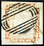 Stamp of Mauritius » 1848-59 Post Paid Issue » Latest Impressions (SG 23-25) 1859 Post Paid 1d. red, position 7, used