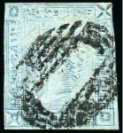 Stamp of Mauritius » 1859 Lapirot Issue » Worn Impressions (SG 39) 1859 Lapirot 2d. blue, complete plate reconstruction