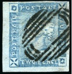 Stamp of Mauritius » 1859 Lapirot Issue » Intermediate Impressions (SG 38) 1859 Lapirot 2d. blue, partial plate reconstruction of 10