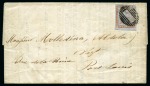 Stamp of Mauritius » 1848-59 Post Paid Issue » Latest Impressions (SG 23-25) 1859 Post Paid 1d. red on bluish, position 3, on local cover carried at printed matter rate