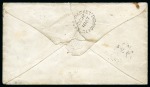 Stamp of Ascension » Great Britain Used in Ascension 1867 (Dec 2) Envelope sent from Ascension by military concession rate with GB 1864-79 1d red pl.97