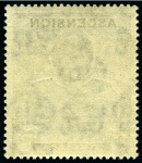 Stamp of Ascension » King George V 1922 2d Black & Grey mint nh showing variety "line through P of POSTAGE"