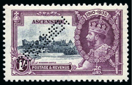 Stamp of Ascension » King George V 1935 Silver Jubilee set of four with SPECIMEN perfins, mint nh