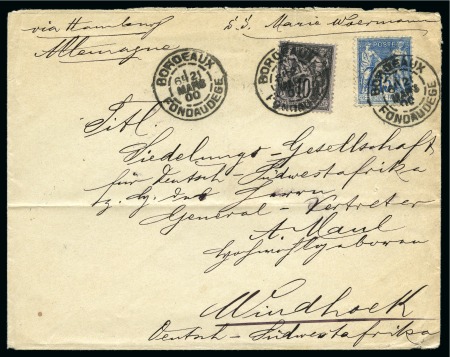 Stamp of France » Type Sage 1876-1900 AFRIQUE ALLEMANDE DU SUD-OUEST, 1900 : Enveloppe illustrée