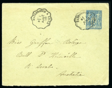 Stamp of France » Type Sage 1876-1900 AUSTRALIE, 1900 : Enveloppe entier postal Type Sage 
