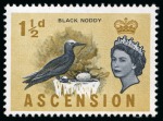 Stamp of Ascension » King George VI 1963 Birds 1 1/2d showing variety cobalt omitted, mint nh