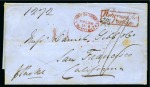 Stamp of Uruguay » Postal History 1858 (Jan 5). Folded entire letter from Montevideo
