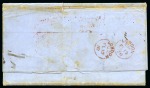 Stamp of Uruguay » Postal History 1858 (Jan 5). Folded entire letter from Montevideo