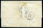 Stamp of Brazil » British Post Offices Rio de Janeiro. 1851 (Feb 10). Folded cover from Rio de Janeiro to Lisbon, earliest usage of the "PAID/AT/RIO DE JANIERO" 